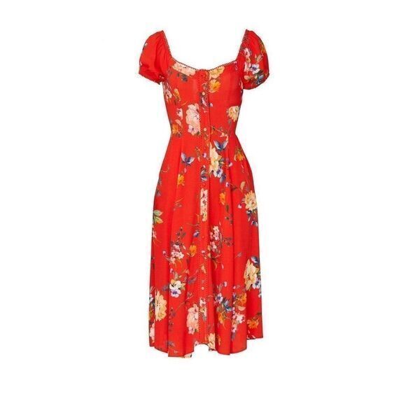 YUMI KIM Mercer Red Floral Street Dress Size XS - Picture 1 of 4